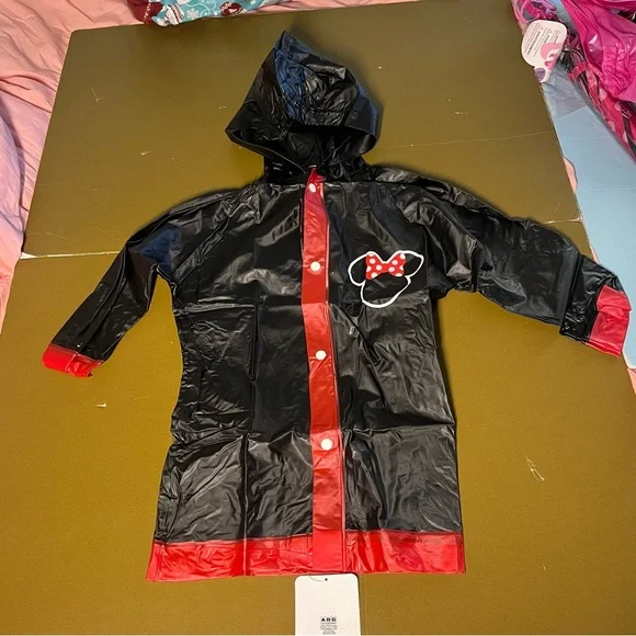 NWT Disney Kids Umbrella Slicker Minnie Mouse Toddler Girl Raincoat Set Ages 2-7 - Picture 4 of 7